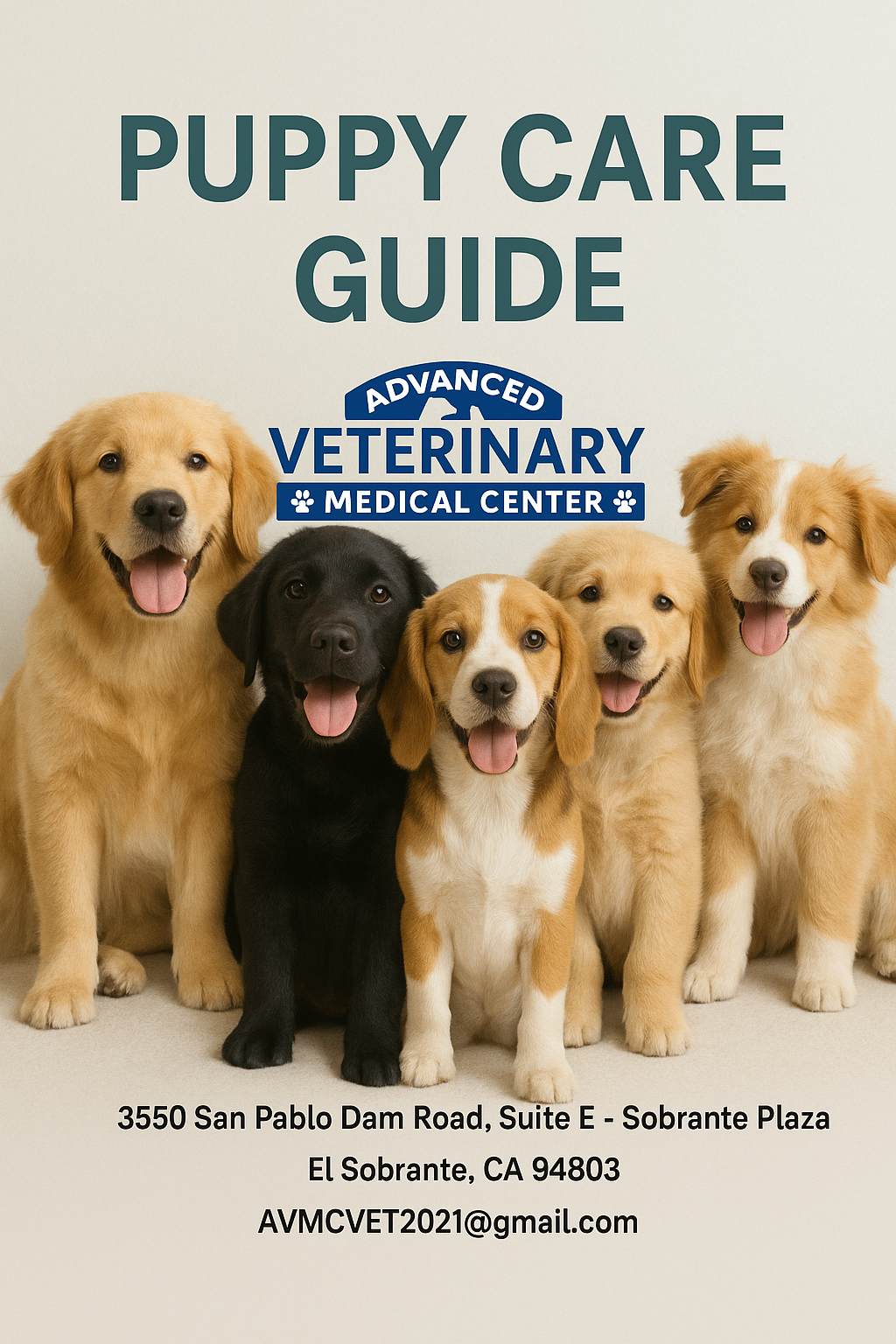 Puppy Care Guide cover from Advanced Veterinary Medical Center
